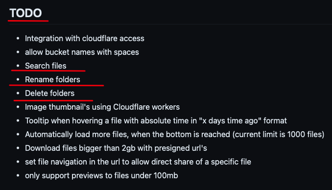 不能重命名文件夹……cloudflare的各类项目还是新了,成熟的项目不多,需要时间、很多很多时间